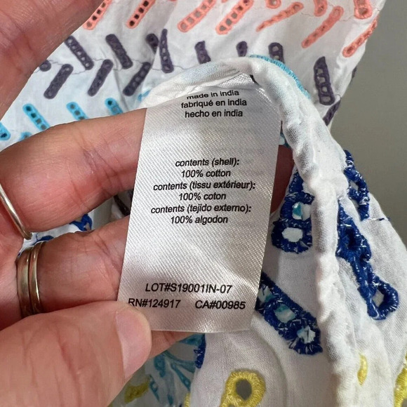 Onia Marina Swim Dress Size Large Cover-Up Geo Stitch Vacation Resort Wear Beach - Picture 9 of 10